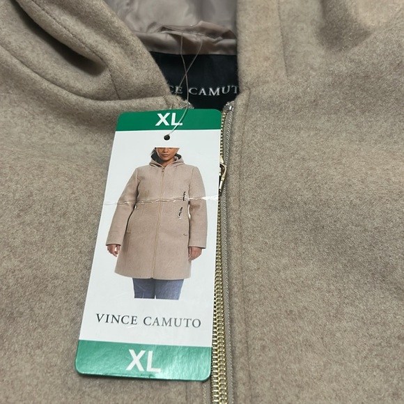 Vince Camuto Jackets & Blazers - Vince Camuto Ladies Hooded Full Zip Coat size XL Tan NWT
